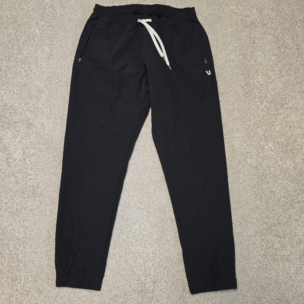 Vuori Transit Technical Joggers Black Stretch Pants V417 Mens Size L 31" Inseam